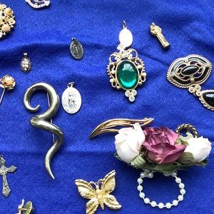 Rings pins metals pendants